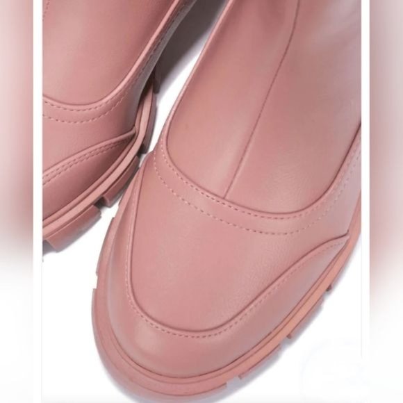 Women's Sherpa Faux Fur Ankle Boot Blush Color - Picture 4 of 4